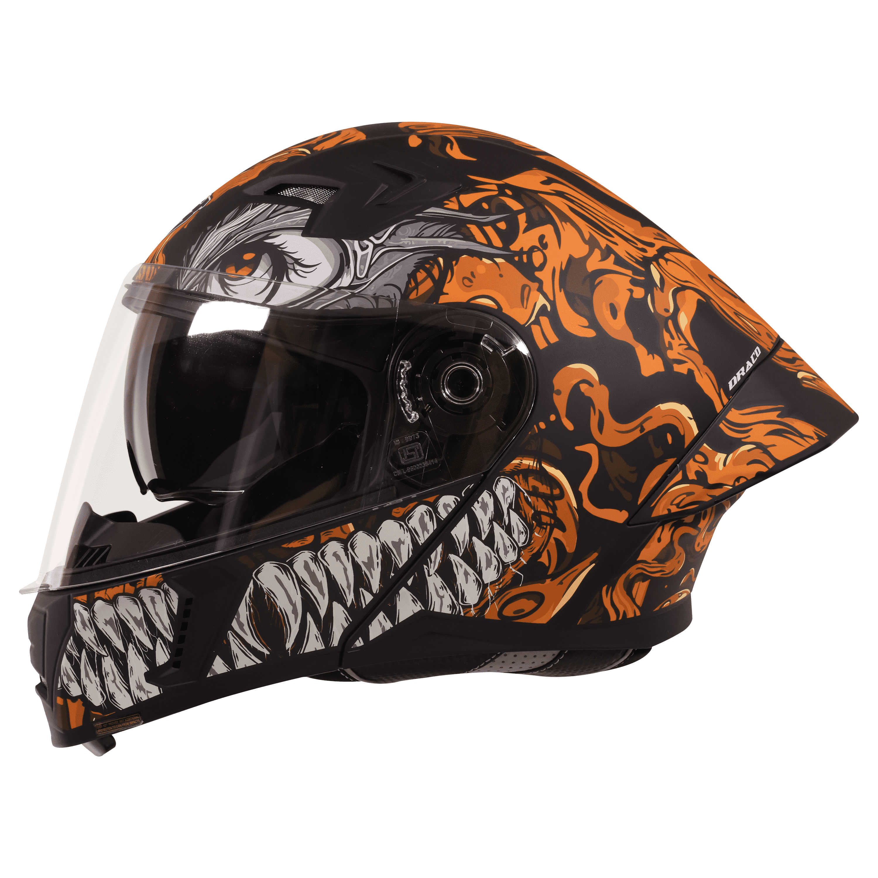 SBA-20 ISS DRACO GLOSSY BLACK WITH ORANGE